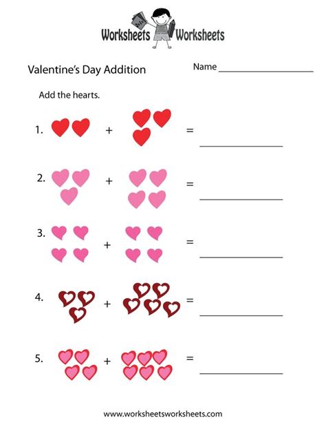 Valentines Day Math Graphing Activities Valentines Day Addition