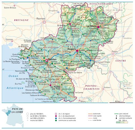 Carte Des Pays De La Loire Pays De La Loire Carte Des Villes Relief