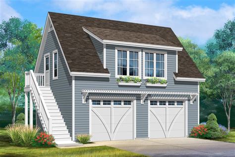 Plan 22137sl Detached Garage Plan With Upstairs Potential 638 Sq Ft