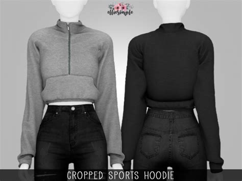 Elliesimple Cropped Sports Hoodie The Sims 4 Download Simsdomination