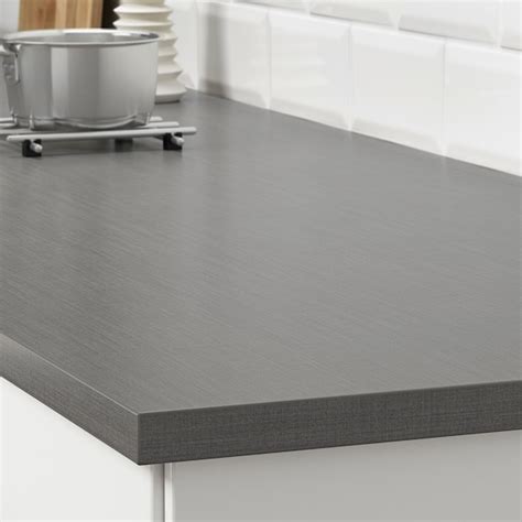 See below the different designs and textures we supply to find the perfect worksurface to suit your kitchen style. EKBACKEN Custom made worktop - dark grey linen effect ...