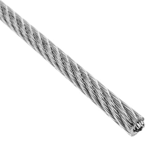 Cable de acero inoxidable de 4,0 mm. Bobina de 10 m. Recubierto de