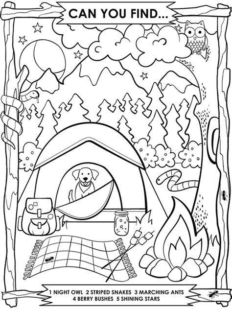 24 Camping Coloring Pages Pictures