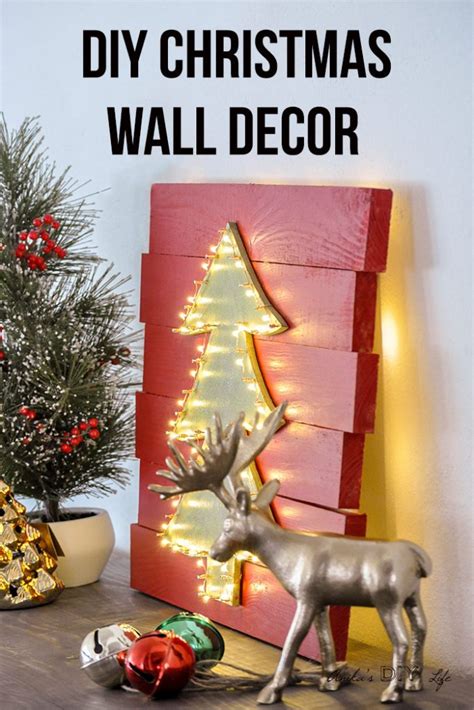 Diy Christmas Wall Decor Idea Light Up Led Tree Anikas Diy Life