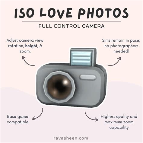Iso Love Photos Full Control Camera The Sims 4 Build Buy Curseforge