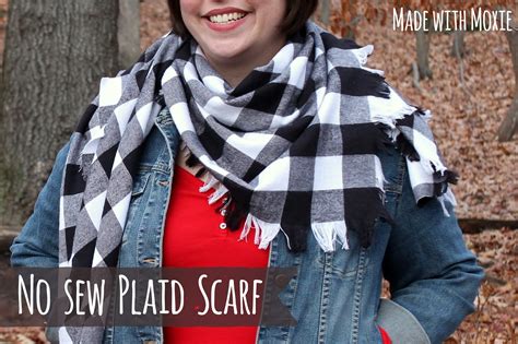 Made With Moxie No Sew Plaid Scarf