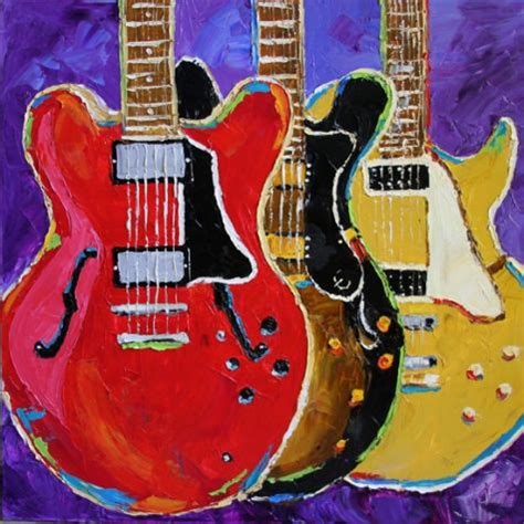 Guitar Painting Guitar Art Mural Painting Acrylic Paintings