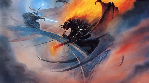 Gandalf Balrogs Fantasy Art The Lord Of The Rings John