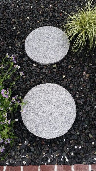 Silver Grey Granite Round Stepping Stones These Are 40cm Diameter With