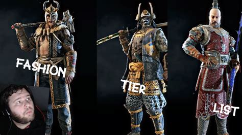 For Honor Fashion TIER List YouTube