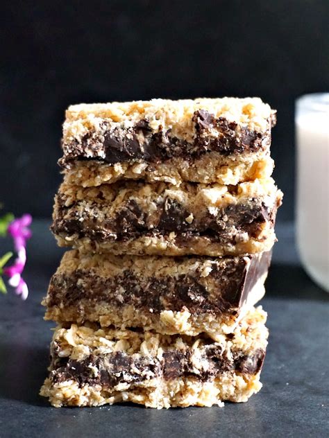 You don't have to bake them, just blend the ingredients together, press into a tin and chill until firm. Healthy No-Bake Chocolate Oat Bars - My Gorgeous Recipes