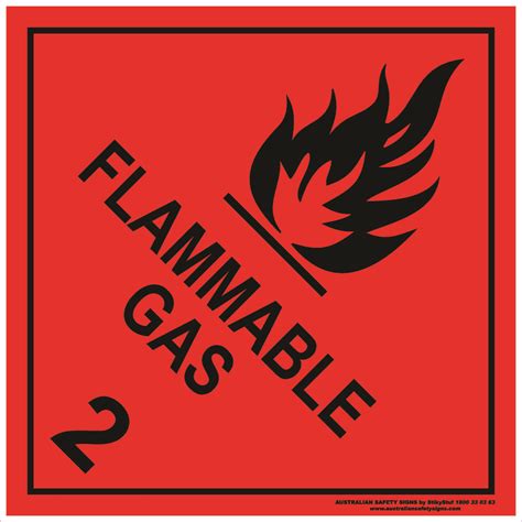 Class Flammable Gas Black Buy Now Discount Safety Signs Australia