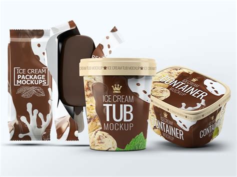 Ice Cream Packaging Mockup By Mockup Templates On Dribbble