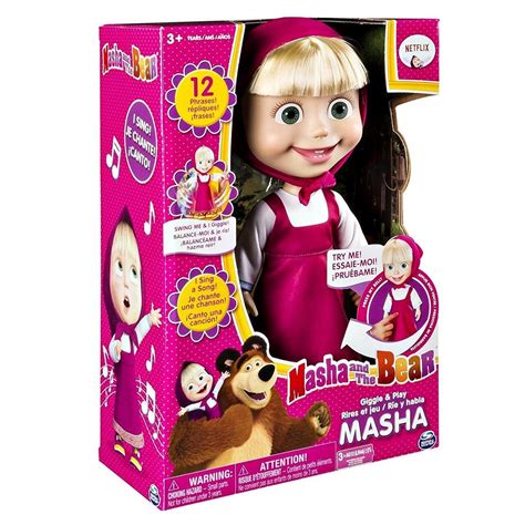 Masha And The Bear Feature Interactive Doll Toy Giggle And Play Masha 12 Inch Ne 1983333796