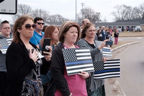 photos procession for officer morton arrives in clinton