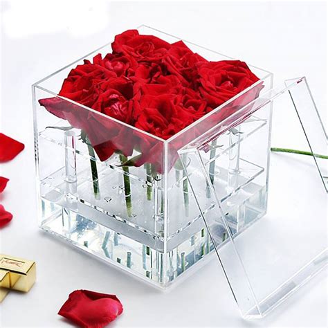 Preserved Roses Enclosed In A Acrylic Box In Brooklyn Ny Flowers By Emil