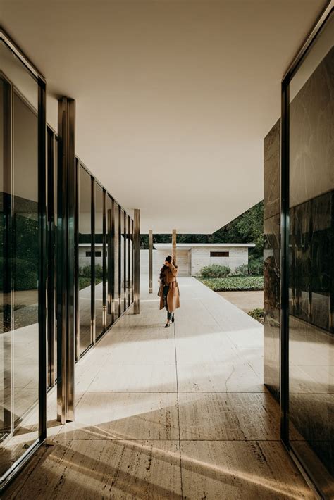 The Barcelona Pavilion By Ludwig Mies Van Der Rohe Is A Textural