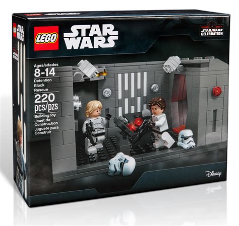 Use them to recreate scenes from the films or make up your own adventures and vehicles. Star Wars Celebration Detention Block Rescue LEGO Set