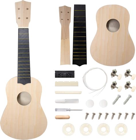 DIY Ukulele Kit Soprano (22inch) Build Your Own Ukulele Kit With Custom