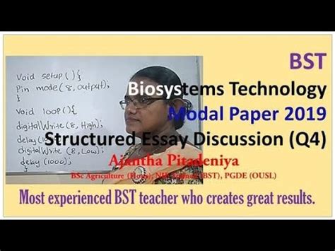 Bst Model Paper Structured Essay Youtube