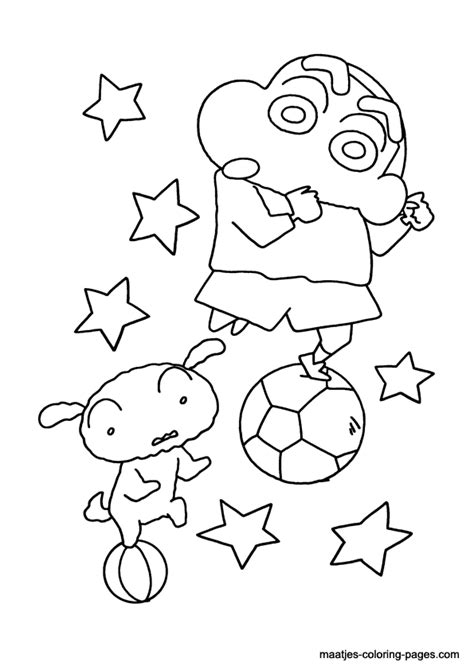 Each mode has easy and difficult modes, with 12 pictures for each mode. Shin Chan coloring page