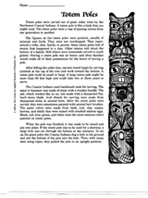 Make Your Own Totem Pole: Printable Arts & Crafts Project on Native