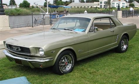 Fastest million a new car ever had. Sauterne Gold Green 1966 Ford Mustang Hardtop ...