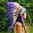 Purple Chief Headdress  65cm – Indian Novum Crafts