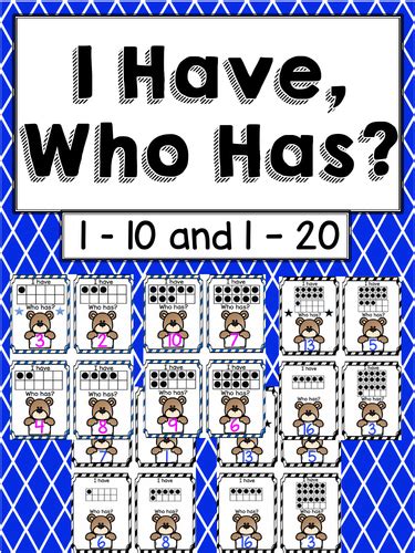 Number Recognition Game 1 20 I Have Who Has Teaching Resources
