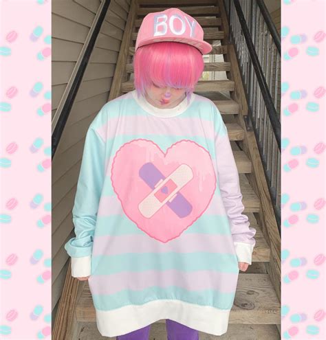 Menhera Kei Yami Kawaii Clothing Pastel Goth Sweatshirt Etsy Canada