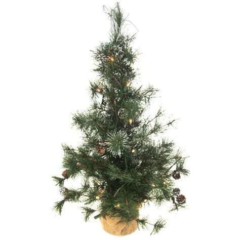 Pre Lit Artificial Christmas Tree Snow Dusted Green 24