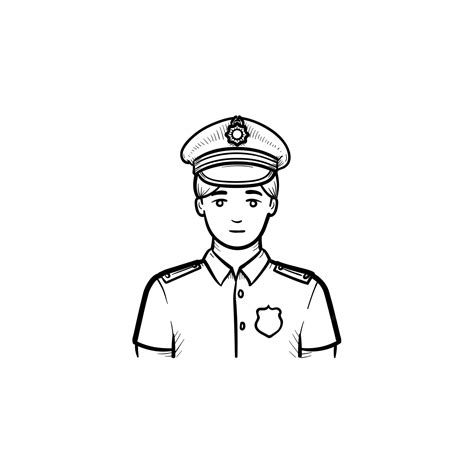 Premium Vector Policeman Hand Drawn Outline Doodle Icon Police