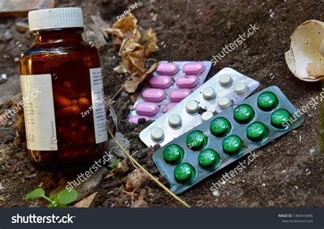 Expired Damaged Medicine Drugs Discarded Between Stock Photo 1383416966