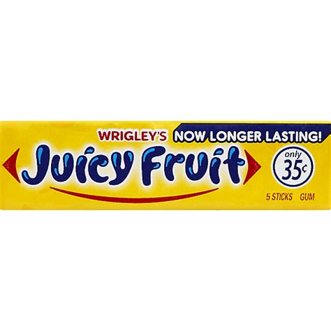 Juicy Fruit Original Bubble Gum 5 Piece Single Pack Buehlers