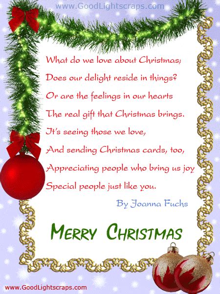 Christmas Poem Scraps Xmas Poetry Graphics Greetings Cards