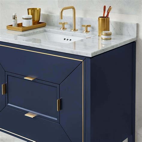 I have the best, diy navy blue & gold bathroom makeover with a painted vanity, painted floors and brand new fixtures to share with you! 30 Most Navy Blue Bathroom Vanities You Shouldn't Miss ...
