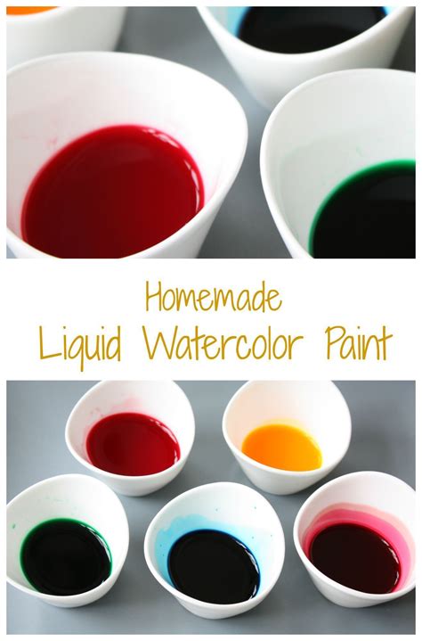 Make Your Own Liquid Watercolor Paint Emma Owl Diy Watercolor