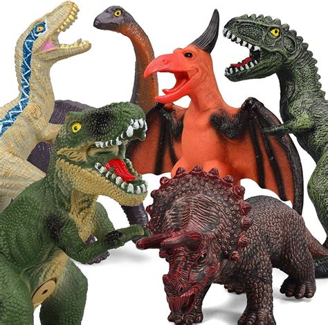 6 Piezas De Juguetes De Dinosaurios Jumbo Para Niños Cuotas Sin Interés