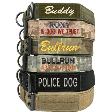 Personalized Tactical Dog Collar Custom Military Style Dog Collar K9 C