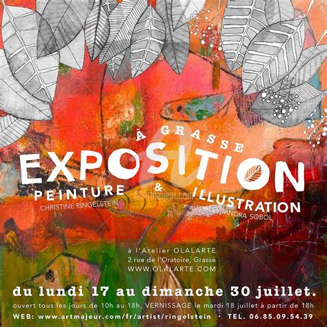 affiche christine expo juillet 2017 gras peinture par christine ringelstein artmajeur