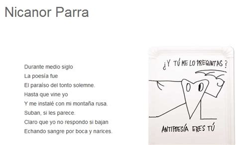 Creo en un + allá donde se cumplen todos los. LA BIBLIO DEL VASCO: Nicanor Parra, ganador del premio ...