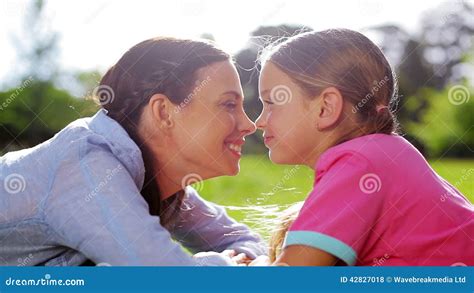 Mother And Daughter Rubbing Their Noses Stock Footage Video Of View