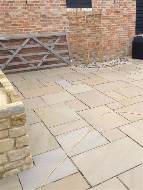 Raj Green Indian Sandstone Paving Slabs Mix Size Patio Pack Indian