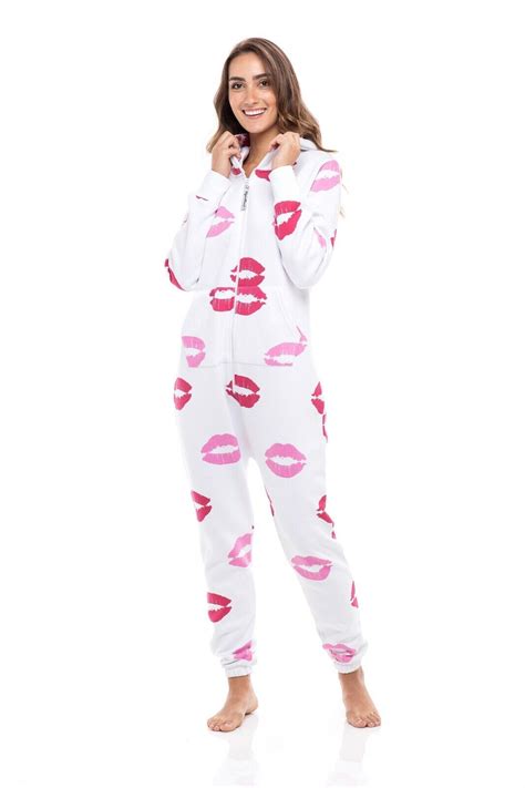 Womens Jumpsuit Unisex Onesie0 Ladies Onepiece Non Footed Pajama Adult Playsuit Ebay