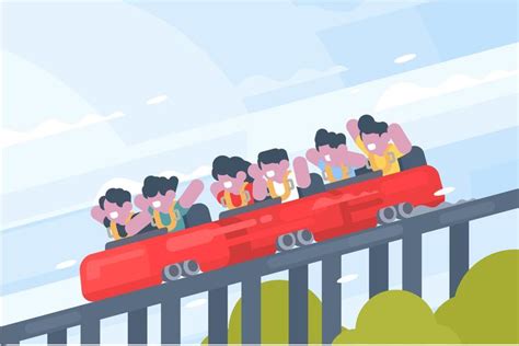 Ilustración de la montaña rusa - Descargue Gráficos y Vectores Gratis
