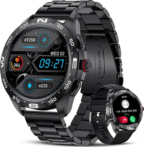Lige Smart Watch For Men Bluetooth Call Answering 132 Hd Colour