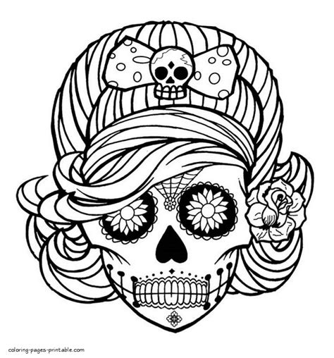 Skull Love Coloring Pages Coloring Pages