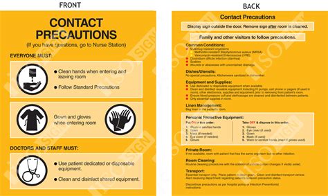 Isolation Precaution Signs 85 X 11 Iso Sign Infection Prevention