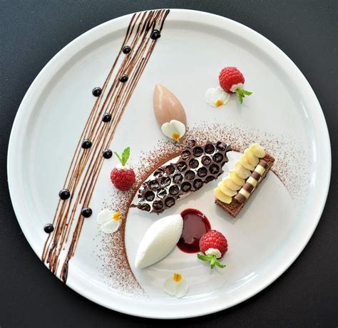 Things to remember before you begin plating food. #Chocolate and raspberries By Chef Carlos De Gendt ...