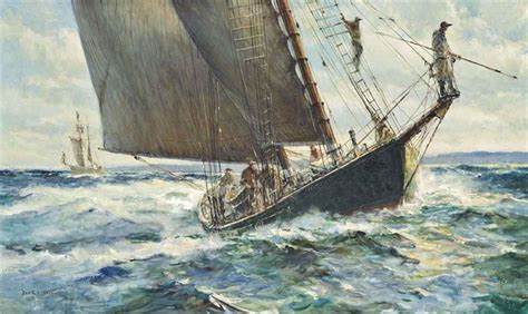 Line Fishing From Schooners On The Grand Banks By Jack Lorimer Gray On